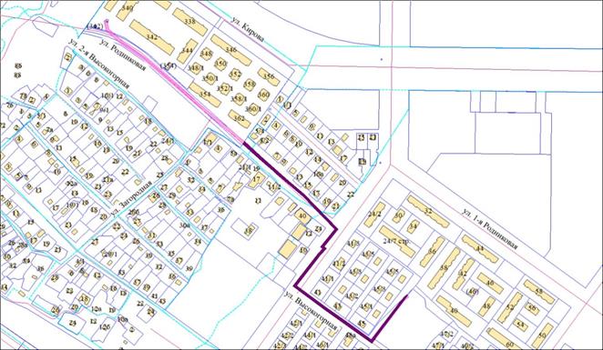 Постановление мэрии города Новосибирска от 26.02.2026 N 1889 "Об установлении публичного сервитута в целях размещение и эксплуатации линейного объекта системы газоснабжения по ул. Высокогорной, ул. Родниковой в Октябрьском районе". Рис. 3