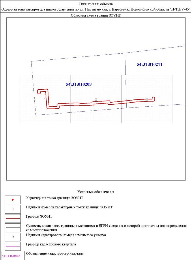 Распоряжение Правительства Новосибирской области от 26.04.2022 N 191-рп "Об установлении зоны с особыми условиями использования территории "Охранная зона "Газопровод низкого давления по ул. Партизанская, г. Барабинск, Новосибирской области "Н-ТП/У-45" протяженностью 285 метров"