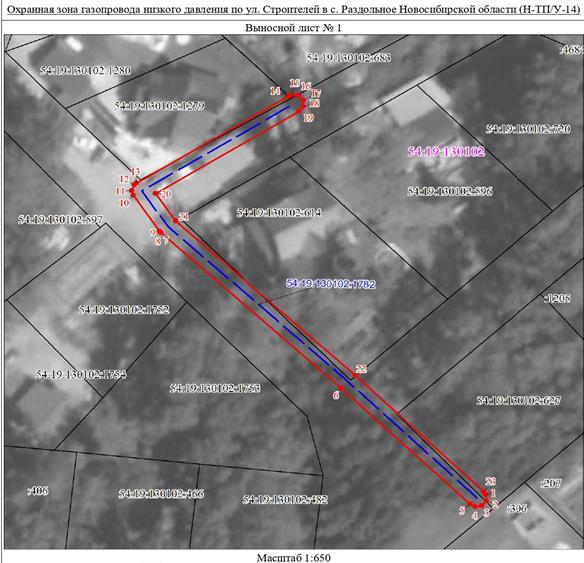 Распоряжение Правительства Новосибирской области от 15.06.2022 N 313-рп "Об установлении зоны с особыми условиями использования территории "Охранная зона "Газопровод низкого давления по ул. Строителей в с. Раздольное Новосибирской области (Н-ТП/У-14)" протяженностью 198 метров"