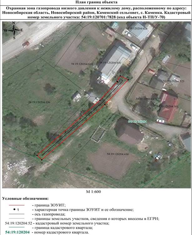 Распоряжение Правительства Новосибирской области от 13.07.2022 N 394-рп "Об установлении зоны с особыми условиями использования территории "Охранная зона "Газопровод низкого давления к нежилому дому, расположенному по адресу: Новосибирская область, Новосибирский район, Каменский сельсовет, с. Каменка. Кадастровый номер земельного участка 54:19:120701:7828 (код объекта Н-ТП/У-70)" протяженностью 81 метр"
