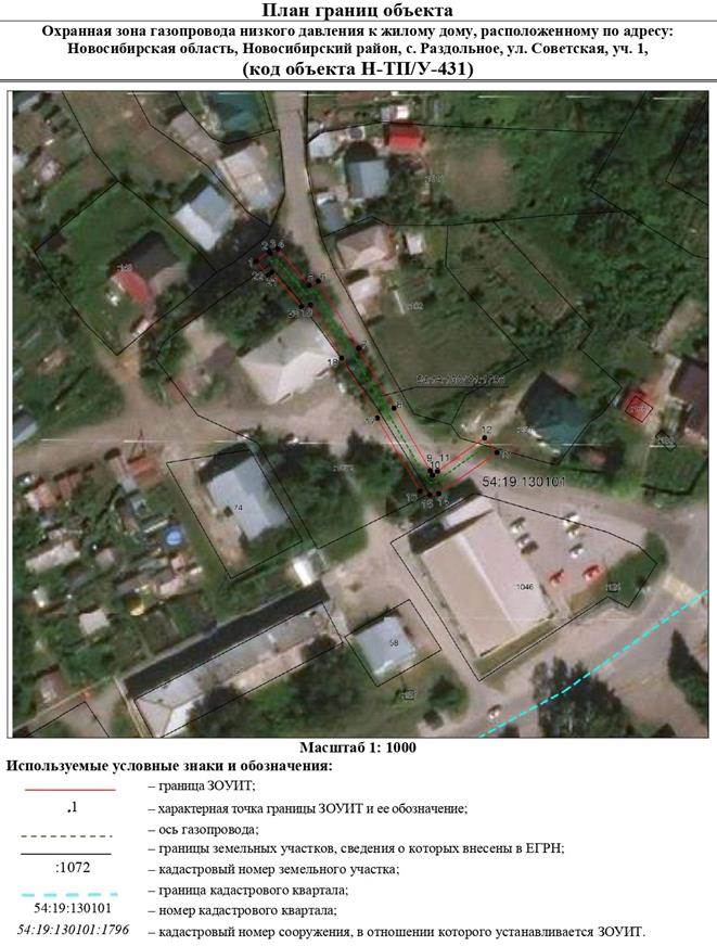 Распоряжение Правительства Новосибирской области от 16.08.2022 N 495-рп "Об установлении зоны с особыми условиями использования территории "Охранная зона "Газопровод низкого давления к жилому дому, расположенному по адресу: Новосибирская область, Новосибирский район, с. Раздольное, ул. Советская, уч. 1 (код объекта Н-ТП/У-431)" протяженностью 101 метр"