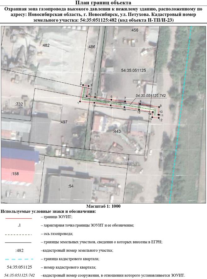 Распоряжение Правительства Новосибирской области от 25.08.2022 N 526-рп "Об установлении зоны с особыми условиями использования территории "Охранная зона "Газопровод высокого давления к нежилому зданию, расположенному по адресу: Новосибирская область, г. Новосибирск, ул. Петухова. Кадастровый номер земельного участка 54:35:051125:482 (код объекта Н-ТП/И-23)" протяженностью 83 метра"