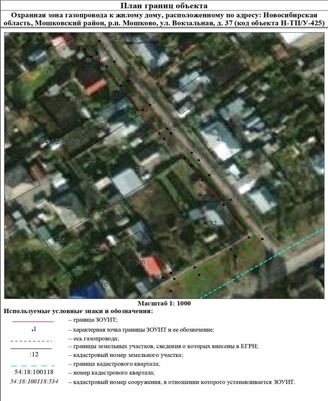Распоряжение Правительства Новосибирской области от 13.09.2022 N 630-рп "Об установлении зоны с особыми условиями использования территории "Охранная зона "Газопровод к жилому дому, расположенному по адресу: Новосибирская область, Мошковский район, р.п. Мошково, ул. Вокзальная, д. 37 (код объекта Н-ТП/У-425)" протяженностью 218 метров"