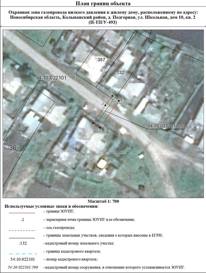 Распоряжение Правительства Новосибирской области от 01.11.2022 N 802-рп "Об установлении зоны с особыми условиями использования территории "Охранная зона "Газопровод низкого давления к жилому дому, расположенному по адресу: Новосибирская область, Колыванский район, д. Подгорная, ул. Школьная, дом 10, кв. 2 (Н-ТП/У-493)" протяженностью 25 метров"