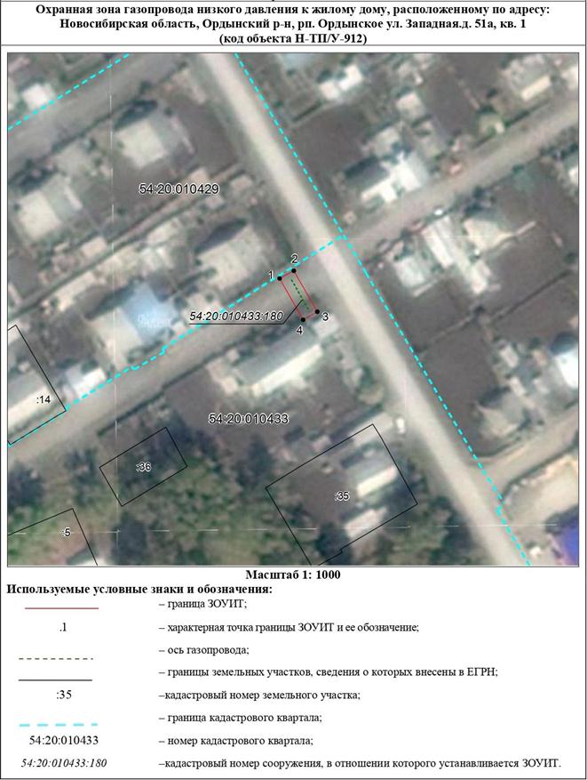Распоряжение Правительства Новосибирской области от 22.11.2022 N 870-рп "Об установлении зоны с особыми условиями использования территории "Охранная зона "Газопровод низкого давления к жилому дому, расположенному по адресу: Новосибирская область, Ордынский р-н, р.п. Ордынское, ул. Западная, д. 51а, кв. 1 (код объекта Н-ТП/У-912)" протяженностью 15 метров"