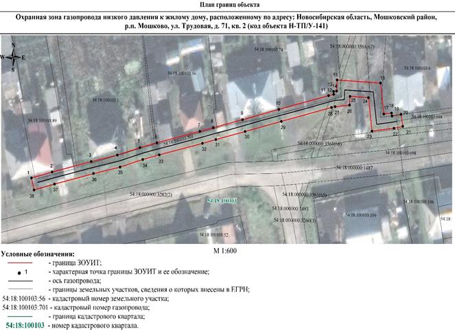 Распоряжение Правительства Новосибирской области от 29.11.2022 N 927-рп "Об установлении зоны с особыми условиями использования территории "Охранная зона "Газопровод низкого давления к жилому дому, расположенному по адресу: Новосибирская область, Мошковский район, р.п. Мошково, ул. Трудовая, д. 71, кв. 2 (код объекта Н-ТП/У-141)" протяженностью 157 метров"