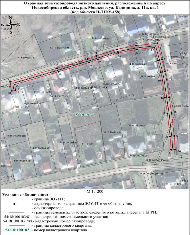Распоряжение Правительства Новосибирской области от 29.11.2022 N 932-рп "Об установлении зоны с особыми условиями использования территории "Охранная зона "Газопровод низкого давления, расположенный по адресу: Новосибирская область, р.п. Мошково, ул. Калинина, д. 11а, кв. 1 (код объекта (Н-ТП/У-158)" протяженностью 345 метров"