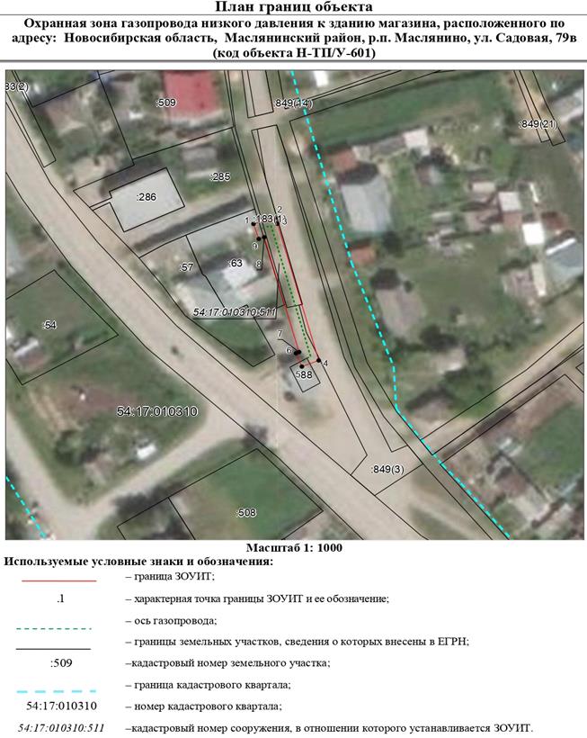 Распоряжение Правительства Новосибирской области от 06.12.2022 N 970-рп "Об установлении зоны с особыми условиями использования территории "Охранная зона "Газопровод низкого давления к зданию магазина, расположенного по адресу: Новосибирская область, Маслянинский район, р.п. Маслянино, ул. Садовая, 79в (код объекта Н-ТП/У-601)" протяженностью 52 метра"