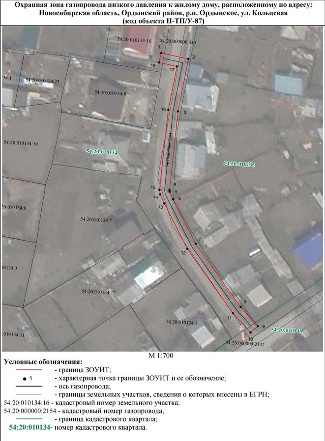 Распоряжение Правительства Новосибирской области от 06.12.2022 N 974-рп "Об установлении зоны с особыми условиями использования территории "Охранная зона "Газопровод низкого давления к жилому дому, расположенному по адресу: Новосибирская область, Ордынский район, р.п. Ордынское, ул. Кольцевая (код объекта Н-ТП/У-87)" протяженностью 133 метра"