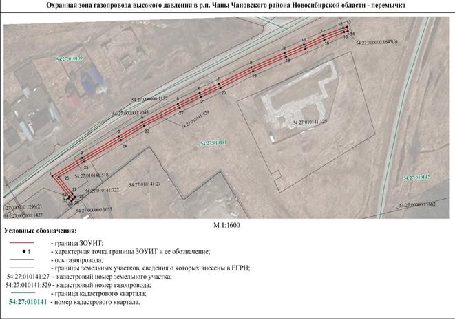 Распоряжение Правительства Новосибирской области от 13.12.2022 N 1012-рп "Об установлении зоны с особыми условиями использования территории "Охранная зона "Газопровод высокого давления в р.п. Чаны Чановского района Новосибирской области – перемычка" протяженностью 351 метр"