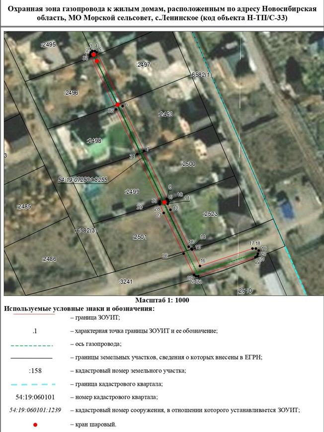 Распоряжение Правительства Новосибирской области от 14.02.2023 N 101-рп "Об установлении зоны с особыми условиями использования территории "Охранная зона "Газопровод к жилым домам, расположенным по адресу: Новосибирская область, МО Морской сельсовет, с. Ленинское (код объекта Н-ТП/С-33)" протяженностью 178 метров"